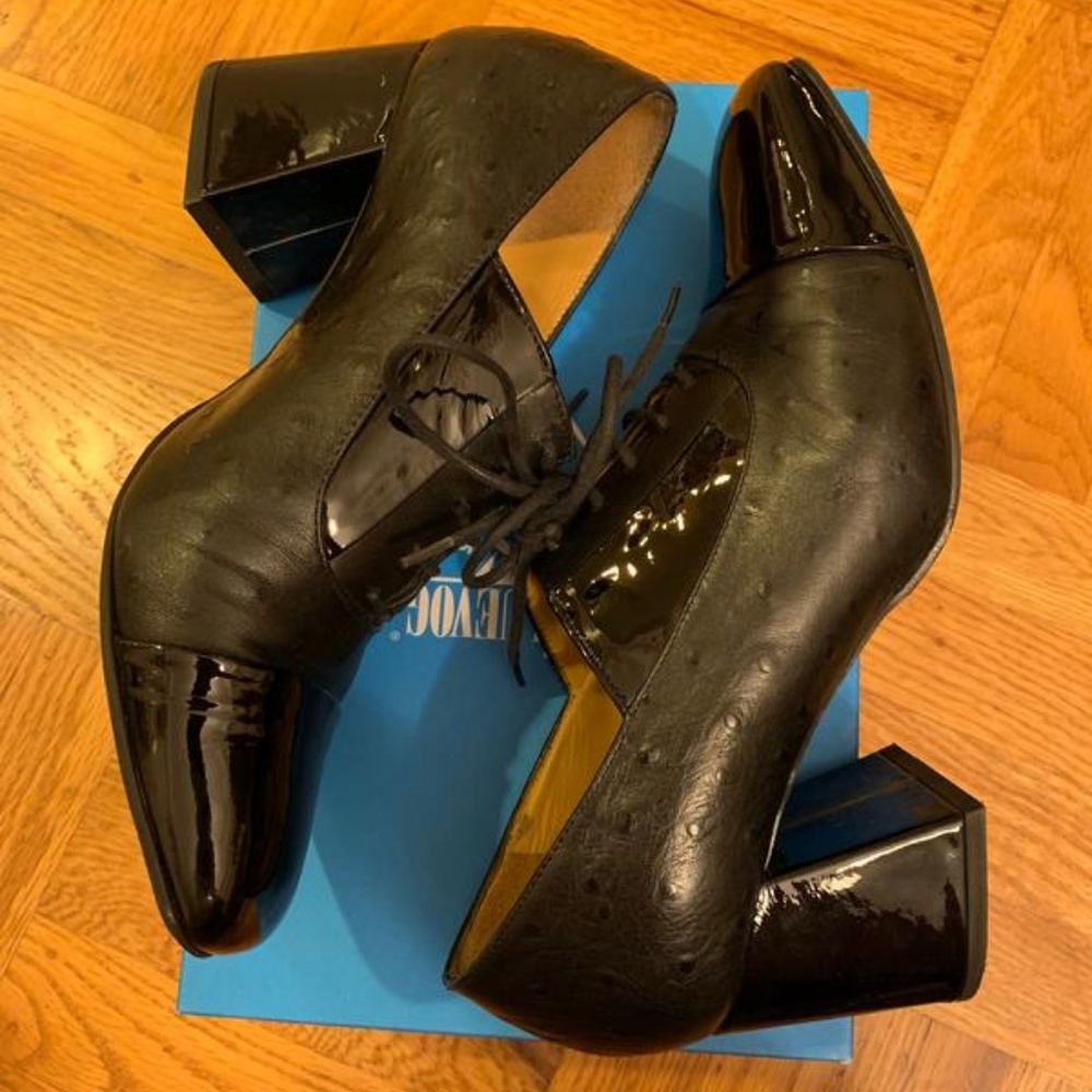 Fluevog Phillys Textured and Patent Leather, sz8.5